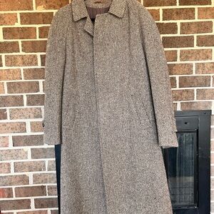Men's Brown Tweed Trench Coat